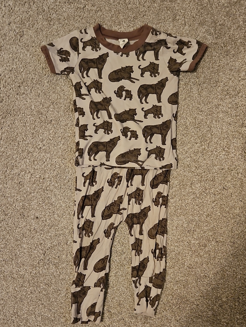 Kate Quinn 18-24M Bamboo Wolf Top & Pants Set
